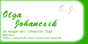 olga johancsik business card